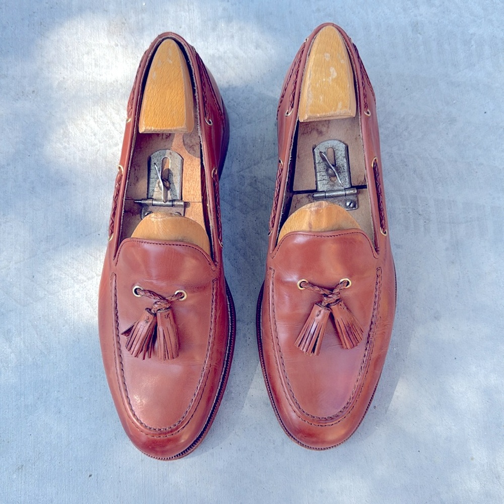 Cole Haan Brown Tassel Loafers Slip-On Style